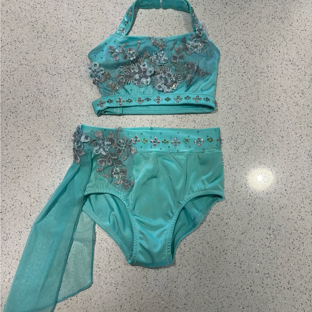 Sparkling Aqua Dance Costume for Kids